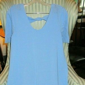 FRESH PRODUCE Pinstripe MIKA DRESS BAYSIDE BLUE S, M or L